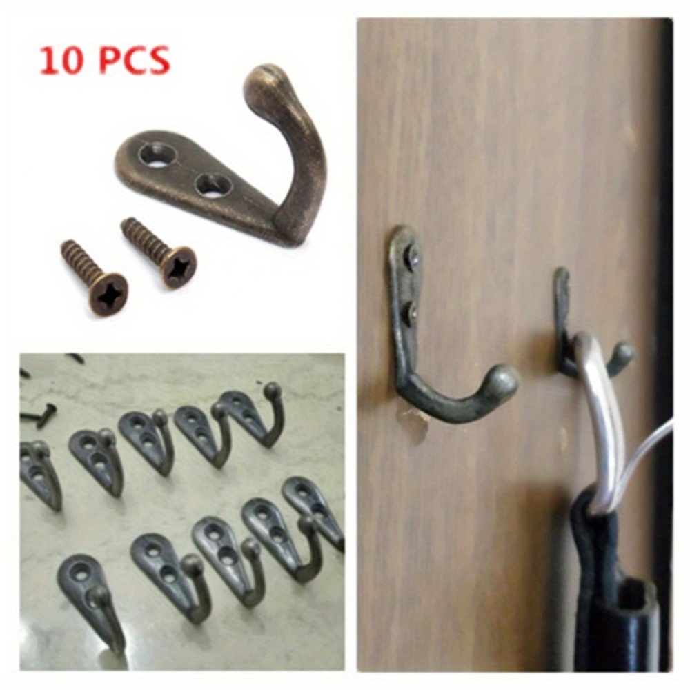 

10pcs Crochets muraux en bronze, , patères rustiques vêtements, , contemporain