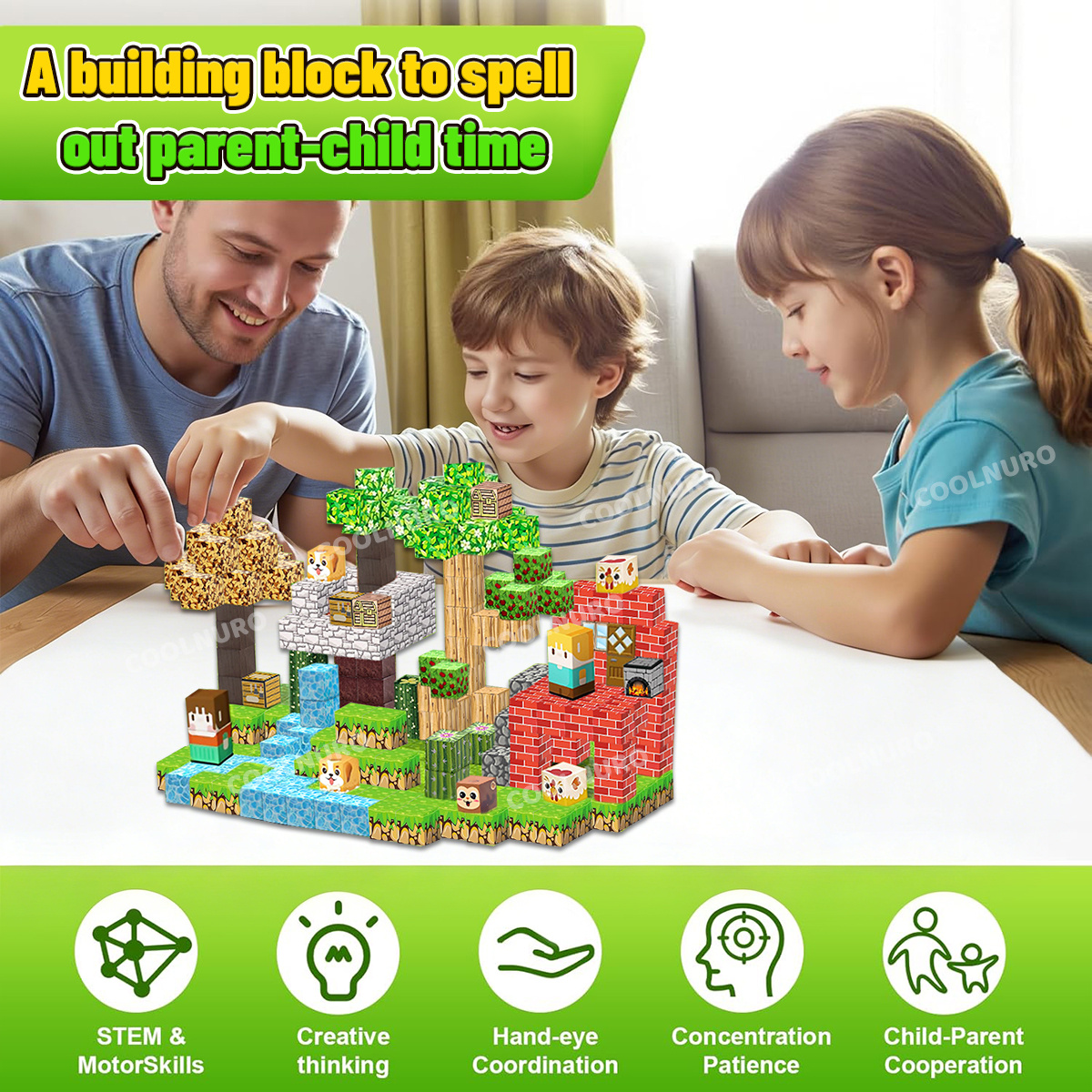 90/300/500pcs Magnetic Building Square Blocks, Open-Ended Creative Toy