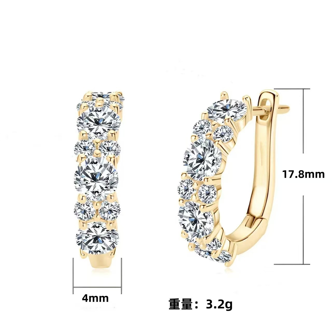 TEMU 【レディース】ファッション ラウンド モイ ピアス、精巧なモイジュエリー、結婚式やデーのギフトに最適、ルな場面に適したジュエリー、特別な機会のジュエリー、高品質ピアス