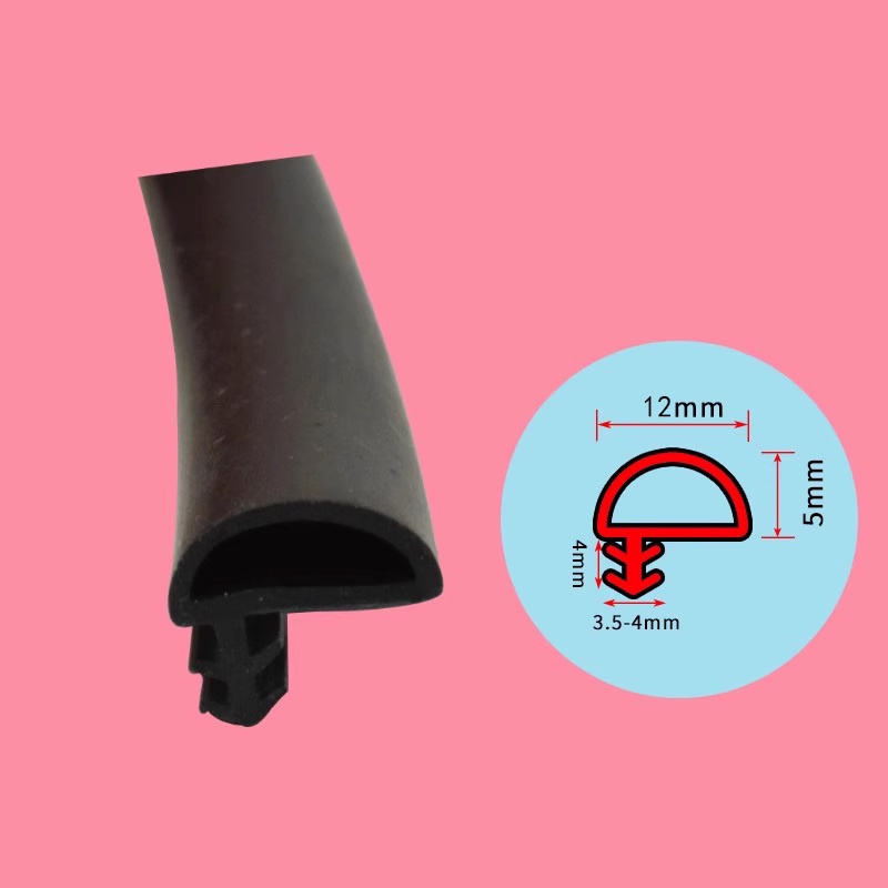 TEMU 10m/roll Modified Rubber Sealing Strip Crash Soundproof Door Seal Strip Wooden Door/window Sealed Slot Type