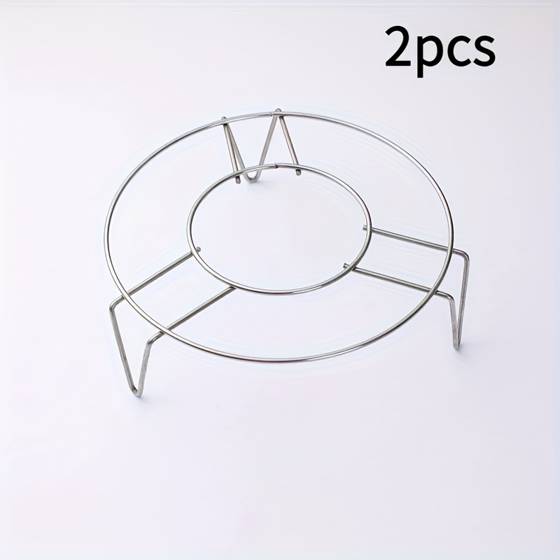 2pcs Multifunctional Stainless Steel Storage Rack Stand Desktop Heat Resistant Stand No Power Required, Perfect For Desktop Heat Resistant And Kitchen Storage Use