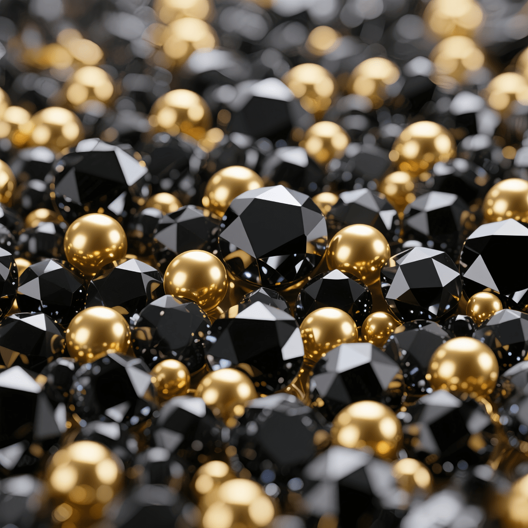TEMU Set Of 783pcs Black Fake Diamond & Elegant Golden Pearls, Great For Vase Fillers, Table Scatters And Home Decor, Ideal For Weddings, Birthdays,