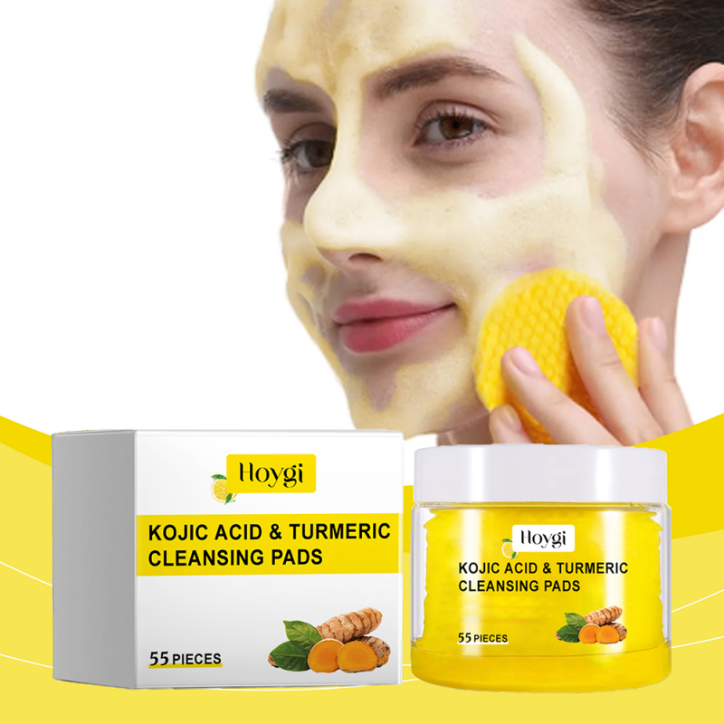 Kurkuma & Kojic Acid Cleansing Pads – 40 Stück, Peeling-Pads Für Gesicht, Gegen Dunkle Flecken