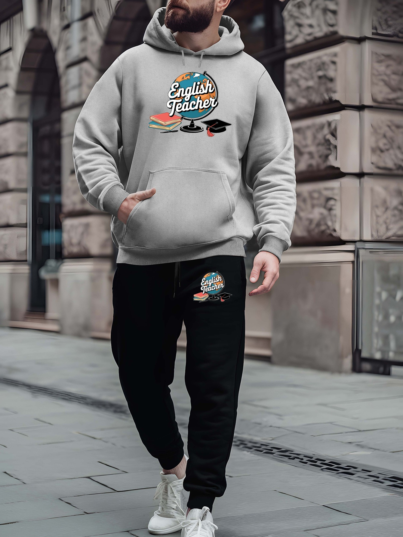 Con Capucha Sudaderas De Hombre De Moda Sudadera Abrigo Largo Con