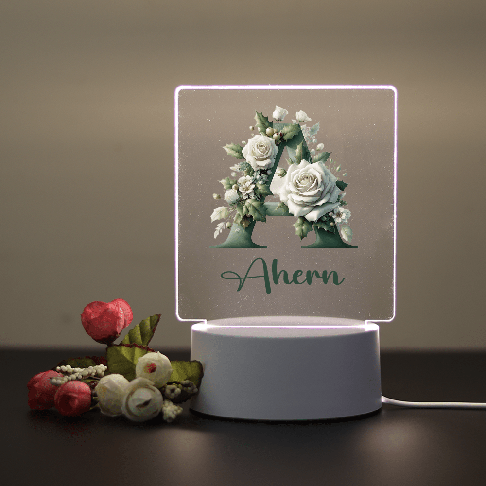 TEMU 1pc Custom Name Personalized Night Light, Pattern In , Led Night Light, Decorative Desk Lamp Night Light, Valentine's Day Gifts, Mother's Day
