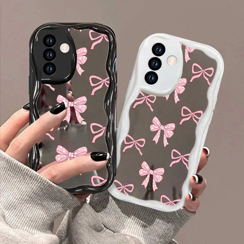 Phone Case: Cute 3D Bow Make Up Mirror Wavy Wave Phone Case for Samsung Galaxy S25 FE * A26 S20 A13 A02 A25 A07 A73 A54 A17 A55 A56 A71 A15 A16 A35 A14 M54 S24 A21S A53 M16 M14 S23 S21 S22 A52S A04S ... Phone Case: Cute 3D Bow Make Up Mirror Wavy Wave Phone Case for Samsung Galaxy S25 FE * A26 S20 A13 A02 A25 A07 A73 A54 A17 A55 A56 A71 A15 A16 A35 A14 M54 S24 A21S A53 M16 M14 S23 S21 S22 A52S A04S ...