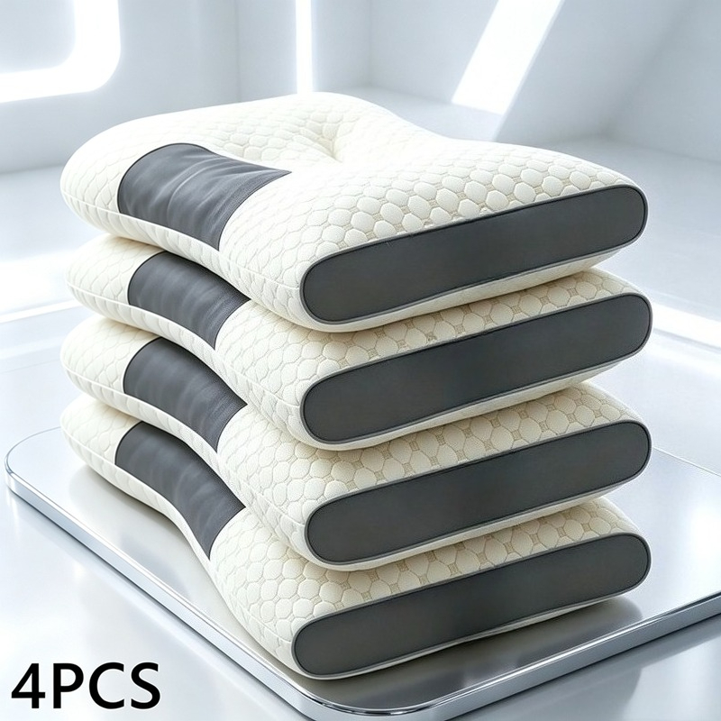 4-pack Soft Cervical Bed Pillows, Comfortable Sleeping Pillows For Side And Back Sleepers, Washable Pillows, Perfect For Wedding And Holiday Gifts