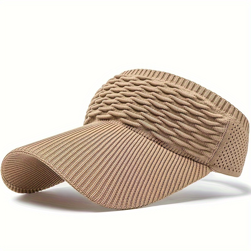 womens lightweight visor hat breathable stretchy solid color  display picture 3