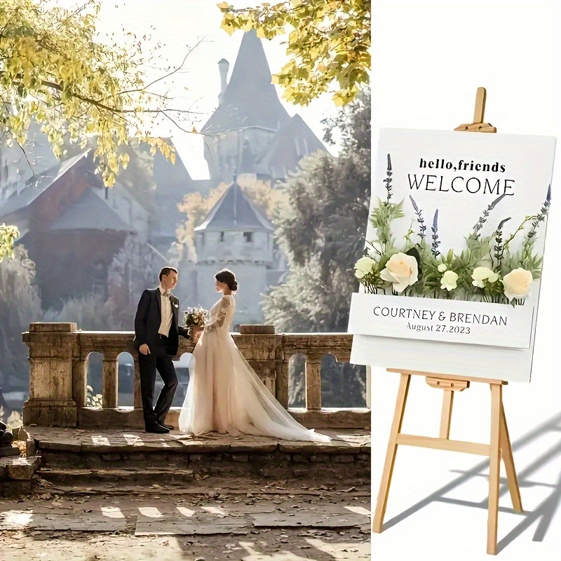 personalized wedding welcome sign names dates Temu United Kingdom