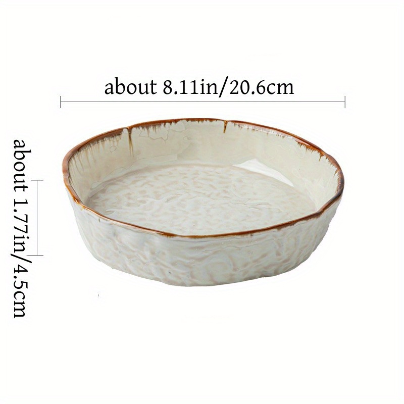 Special-shaped Ceramic Bowl Light Luxury Restaurant Water Ripple Vegetable Bowl Nordic Characteristic Personalized Salad Bowl Fruit Plate