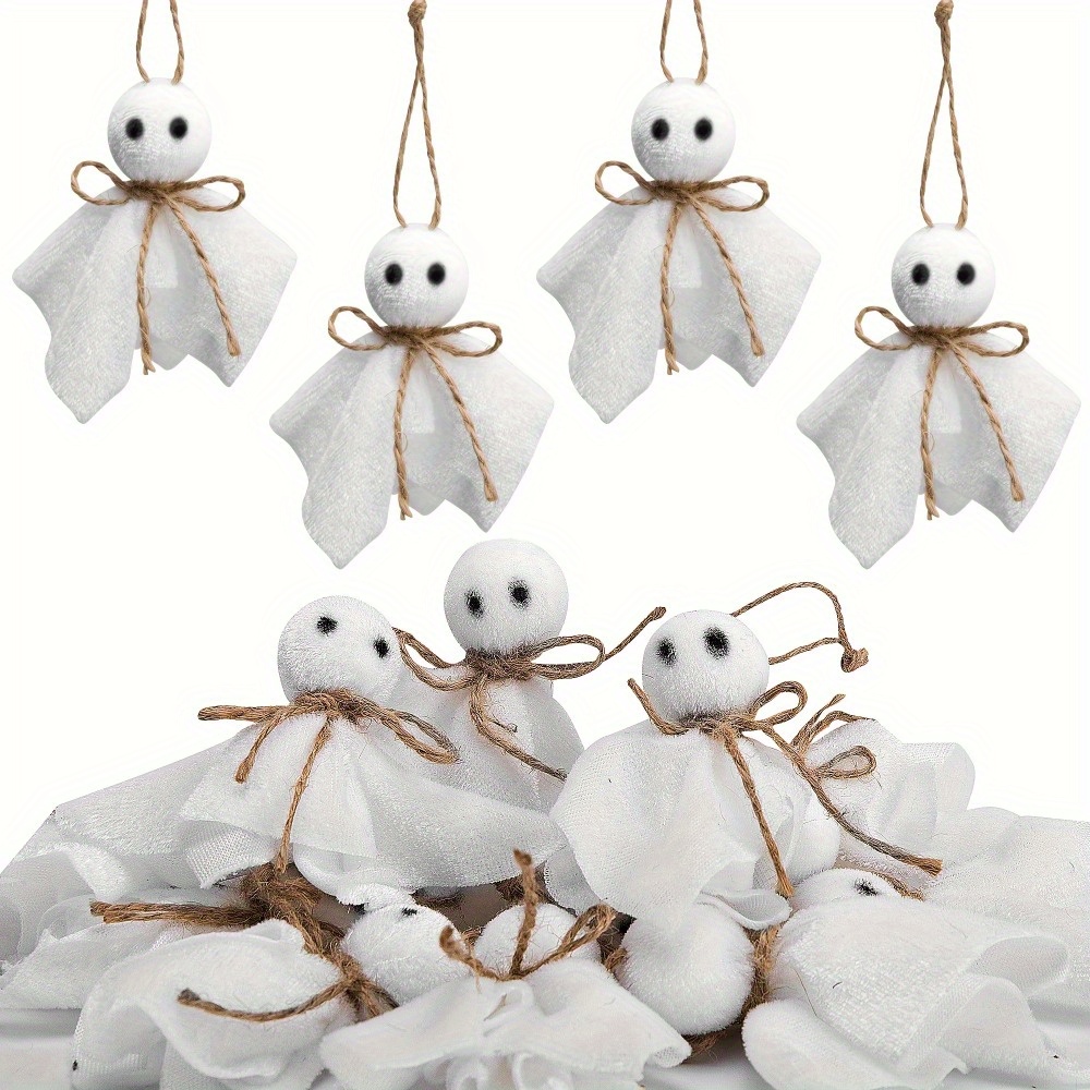 TEMU 12pcs 3inch Small Hanging Halloween Tree Ornaments, Halloween Haunted House Decorations - - Rustic Farmhouse Closet Haunted Yard Decoration,