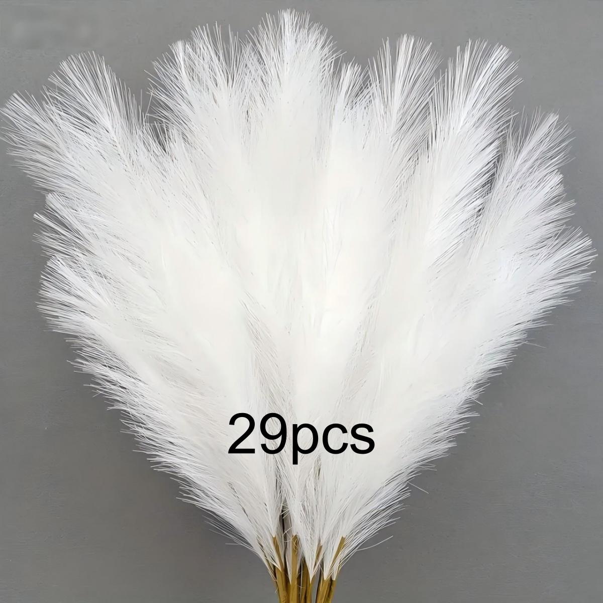 TEMU 29pcs Elegantflora Bulk Artificial Pampas - Large Tall 55cm Realistic Grass With Fluffy Plumes, Bulk Branches Suitable For Wedding Centerpieces,