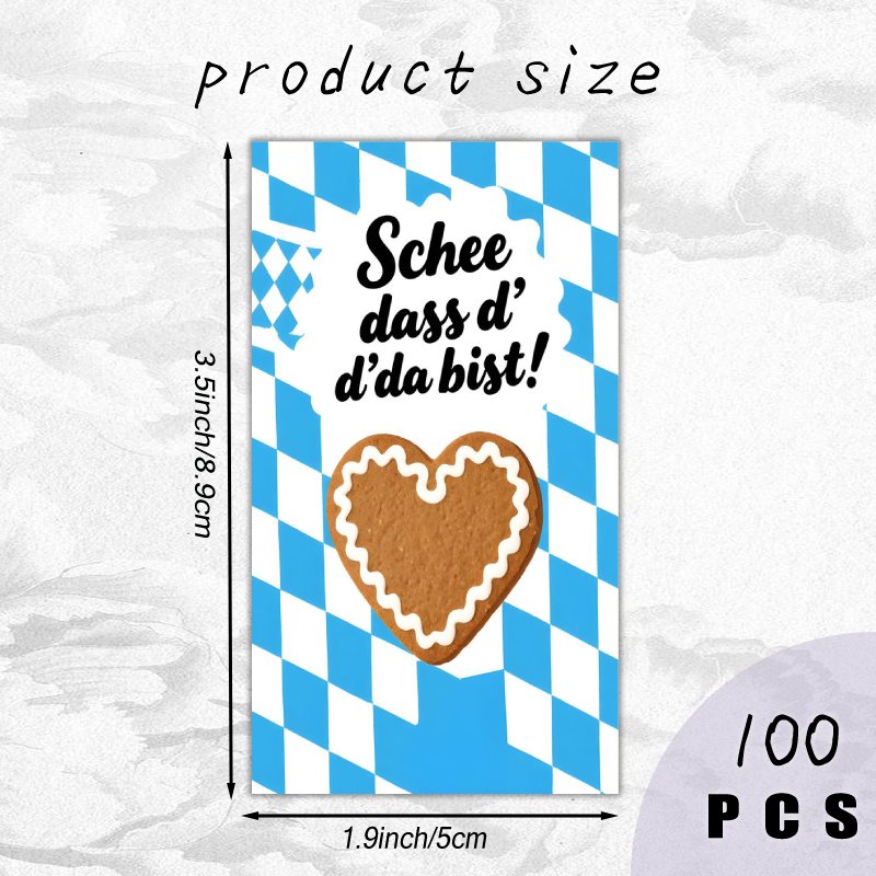 Image of Set100pcs, German To Oktoberfest Card, Pretzel Blue Checkered Traditional Card Card, Munich Oktoberfest Card, Traditional Oktoberfest Card, Beer And Sausage Card, Oktoberfest Creative Card