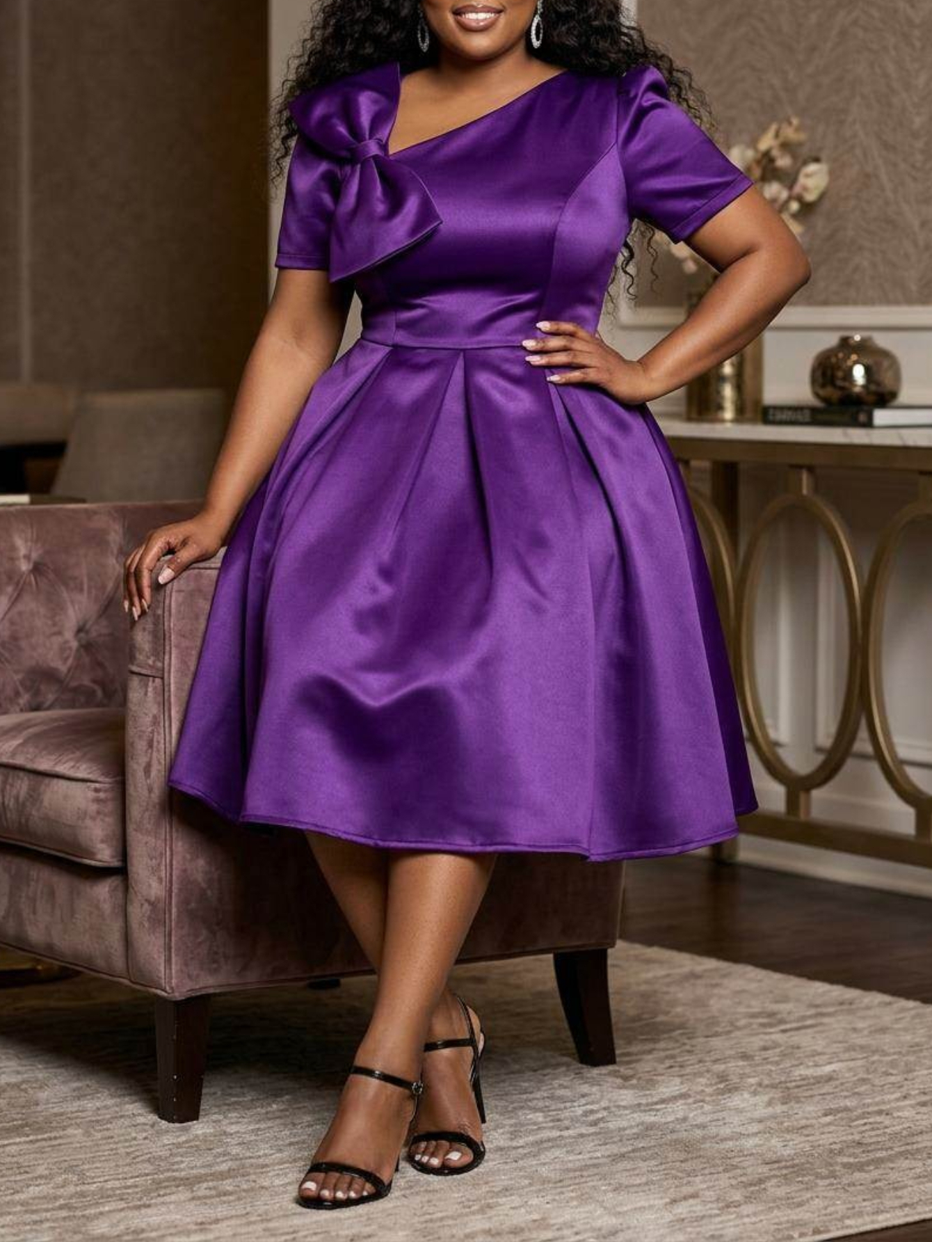 purple dresses sold on Temu United States