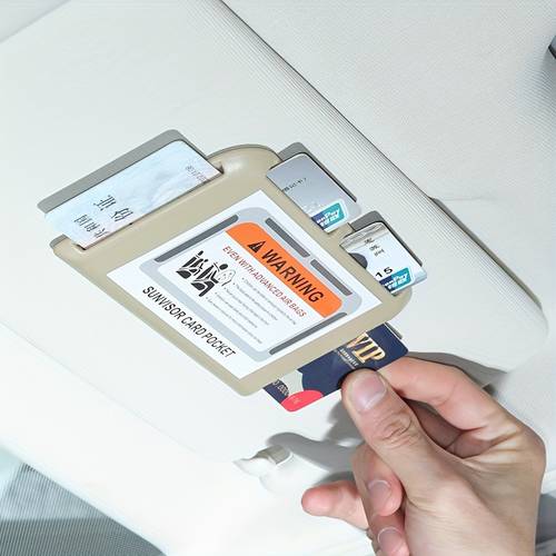 universal car sun visor card holder vehicle insert card slot organizer car business card holder clip