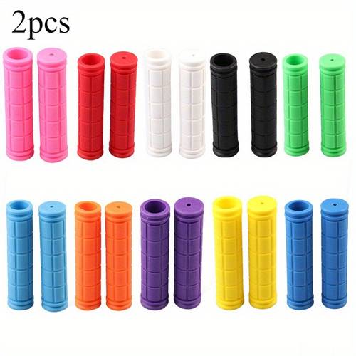 2 piezas de empuñaduras de bicicleta coloridas, hechas de goma, adecuadas para accesorios de manillar de bicicleta