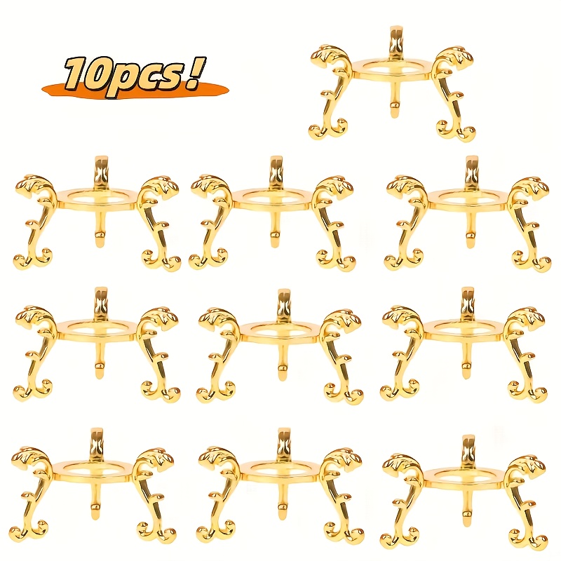 TEMU Support élégant en métal pour boule de cristal - 10 pièces - Style moderne, électricité requise, parfait pour la décoration de bureau, surface