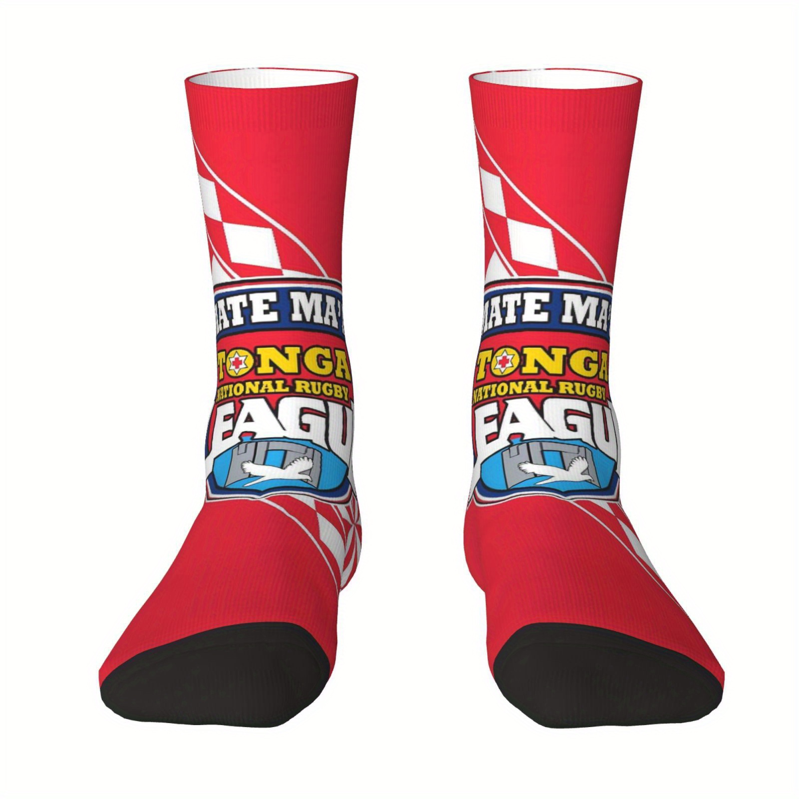 TEMU 1 Pair Tonga Ball Pattern Socks - The - Breathable, Craft - Machine Washable, Perfect Gift Socks