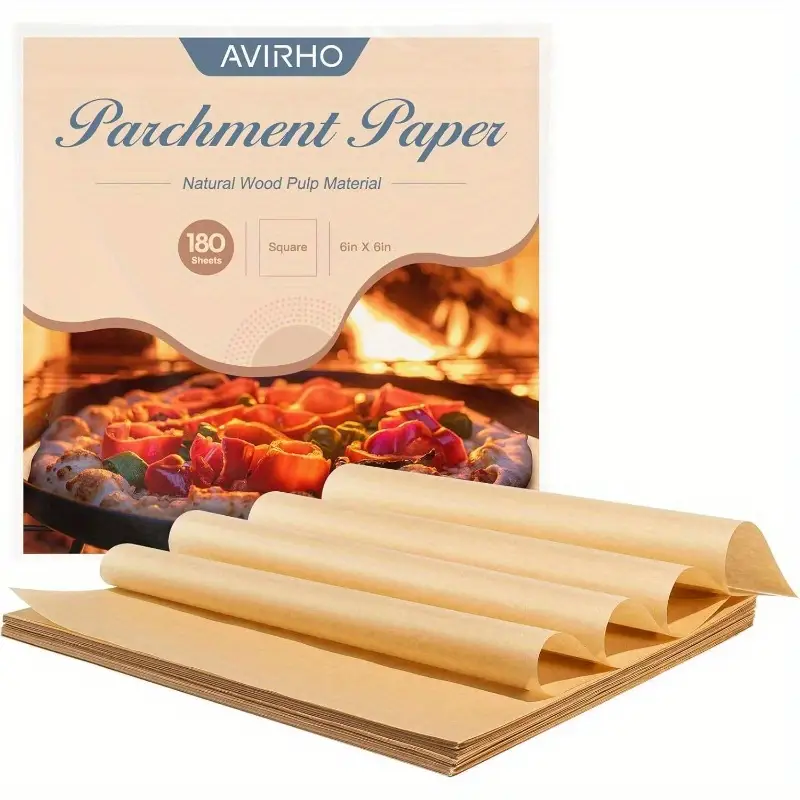 180 sheets air fryer parchment paper liners non stick pre cut 6x6 inch 15x15cm heavy duty for oven air fryer steamer baking roasting non toxic easy home commercial kitchens ideal for pastries essentials nonstick surface material cooking liner meal preppers Product details 0