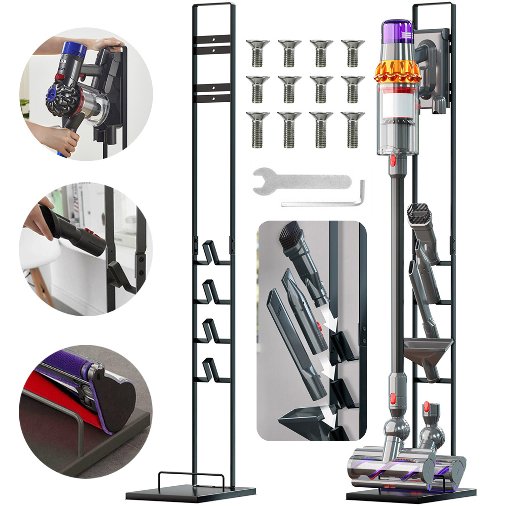 Stand For Vacuum Cleaner Organizer For V8, V10 V12 V15 Detect Space- Vacuum Cleaner Organizer With Multiple Hooks-durable Abs Storage For Home, Office&garage, Slim Ordering System, Construction