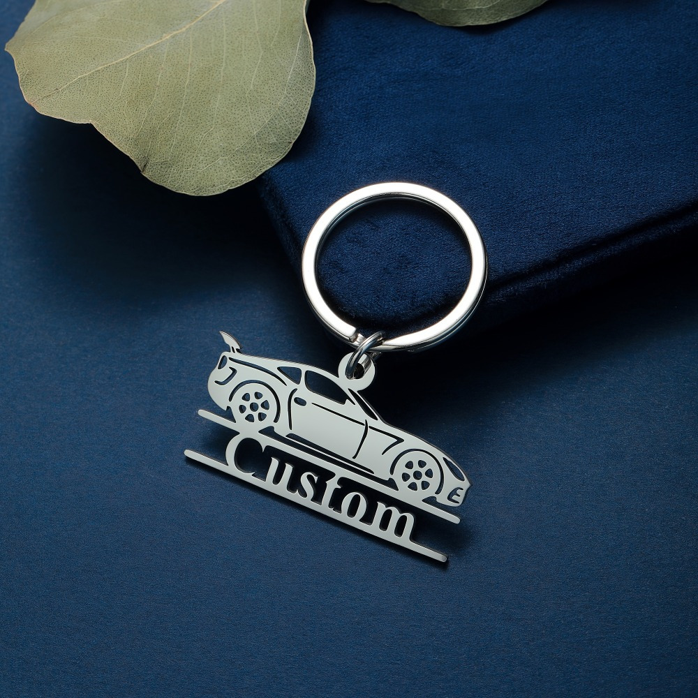 TEMU Custom Personalized Stainless Keychain With Name, Unisex Personalized Keychain, Vintage Style, Suitable For Decoration And Gifting, Ideal For