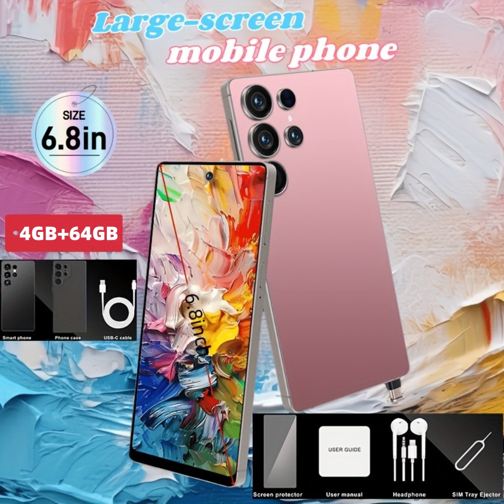 the 2026 smartphone features a 6 8 inch screen incorporates facial recognition technology   with a stylus and   headphones data cable phone case and screen protector   an ideal gift for friends relatives and elders Product details 9