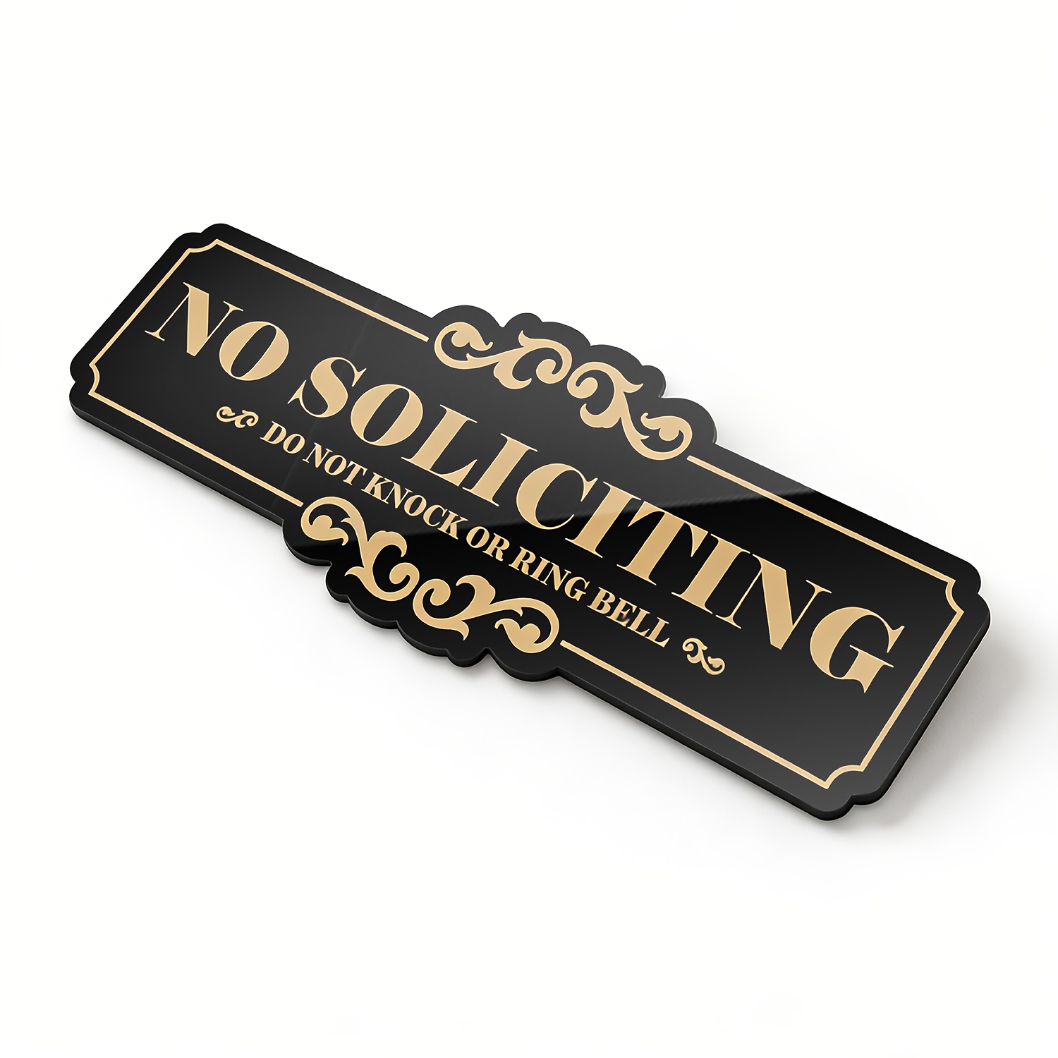 TEMU 【2d Flat】 [2d Flat] 1 Pack, Do Not Disturb The Doorplate Are Not Selling Anything, Strong Self-adhesive No Soliciting Sign, Thick Acrylic