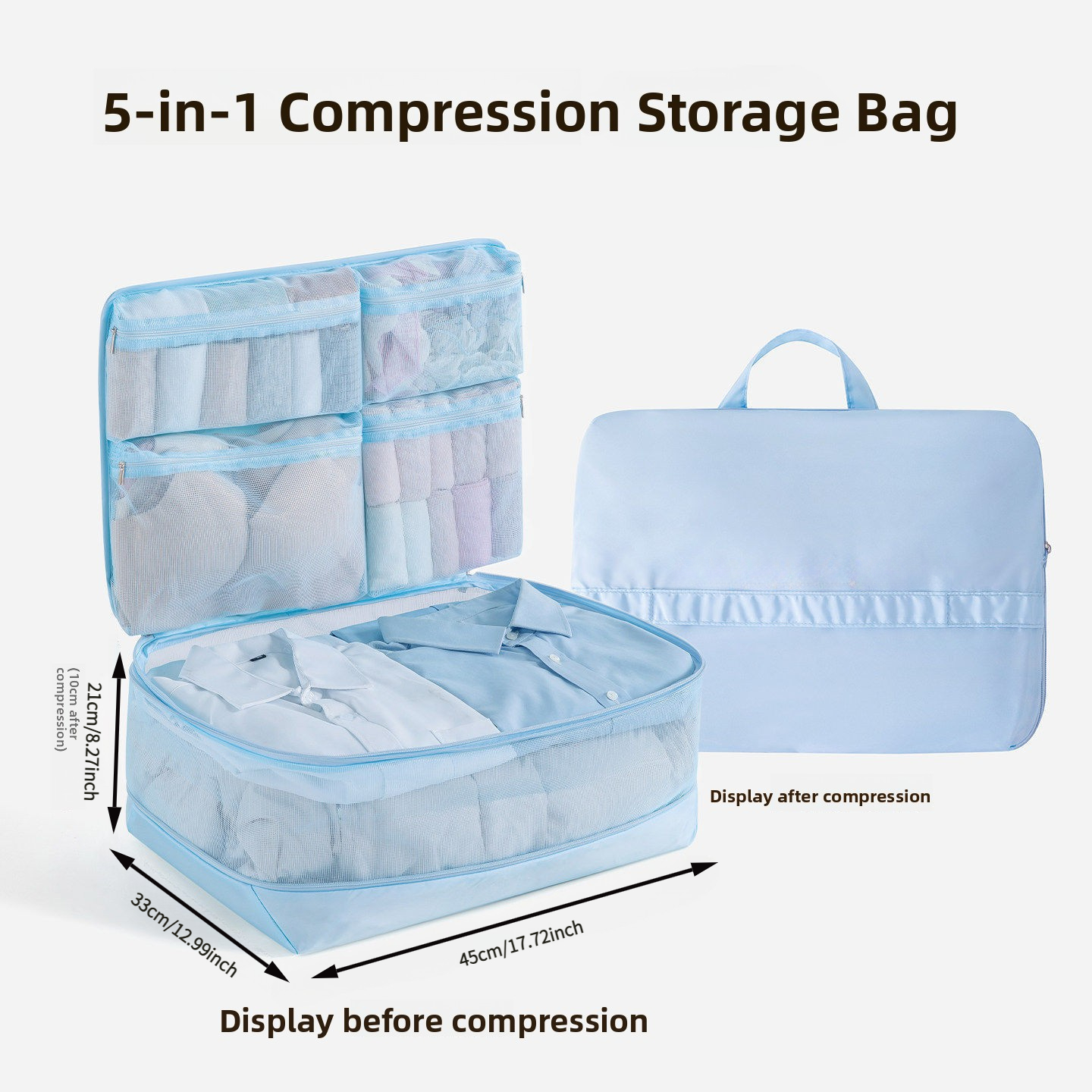 TEMU Vacuum Compression Storage Bag, Portable Travel Storage Bag, Luggage Organizer, Clothing Bag, Underwear Bag, Classified Packaging Organizer,
