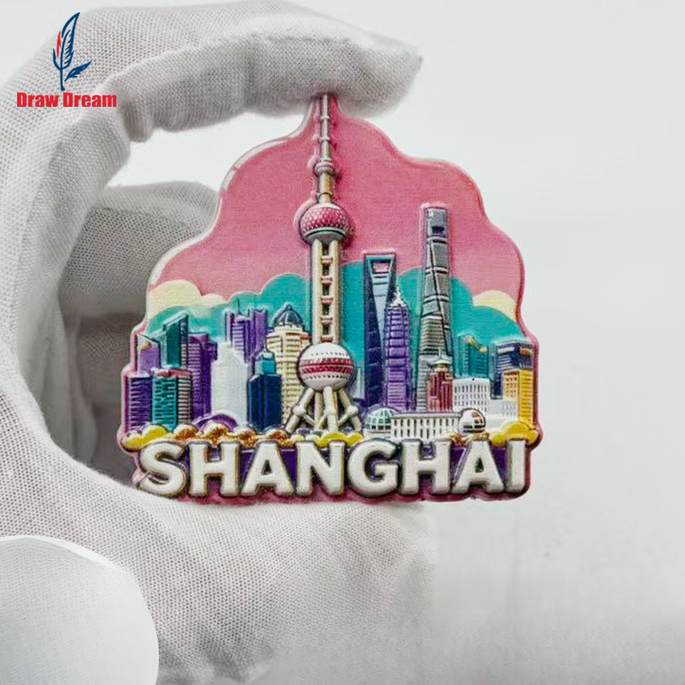 TEMU 1pc Fridge Magnet Flat Magnetic Tile Travel Souvenir 3d Gift Trinket Home Kitchen Tool Refrigerator Magnet Suitable For Kitchen, Office, House,