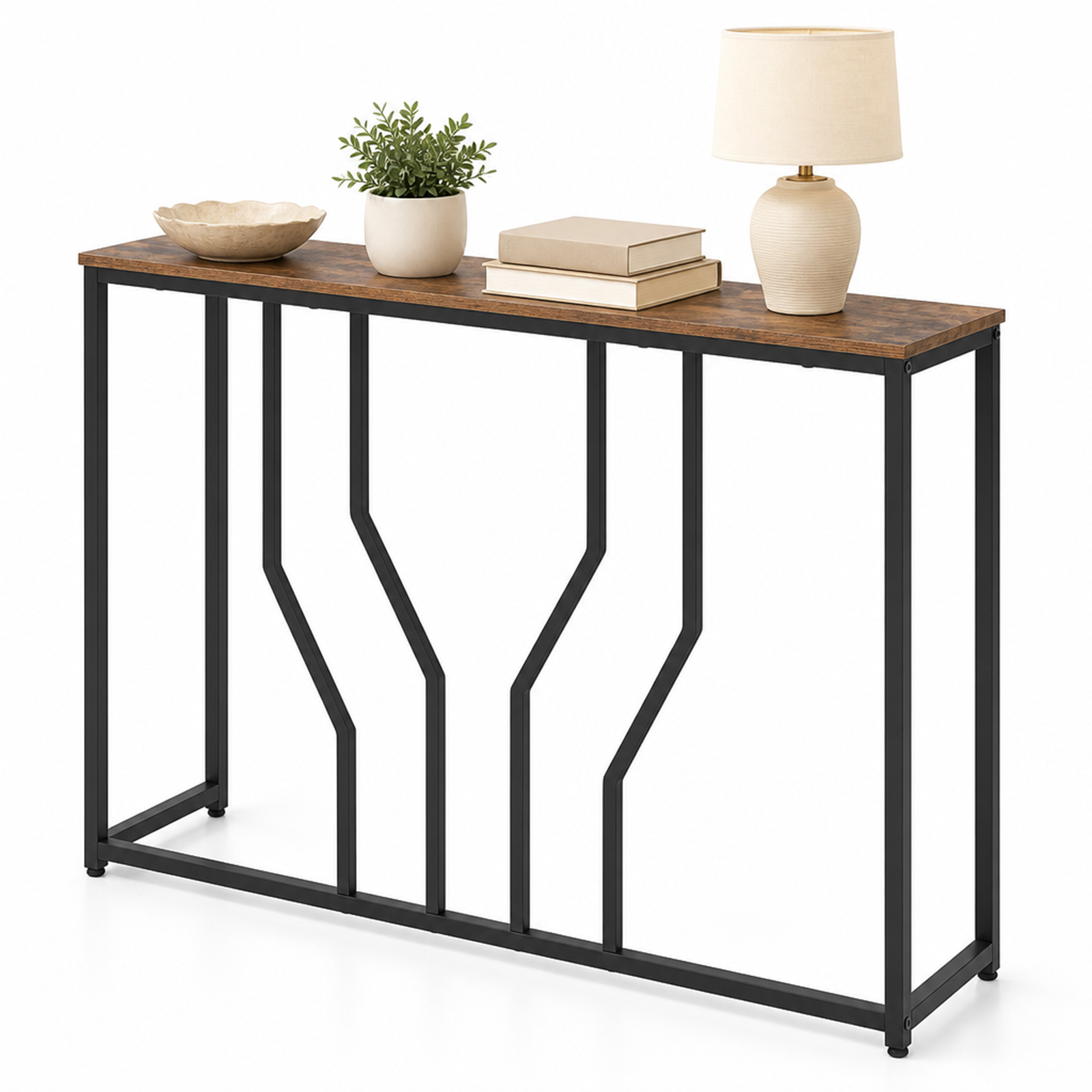 Image of Narrow Metal Console Table, 110 X 30 X 80cm