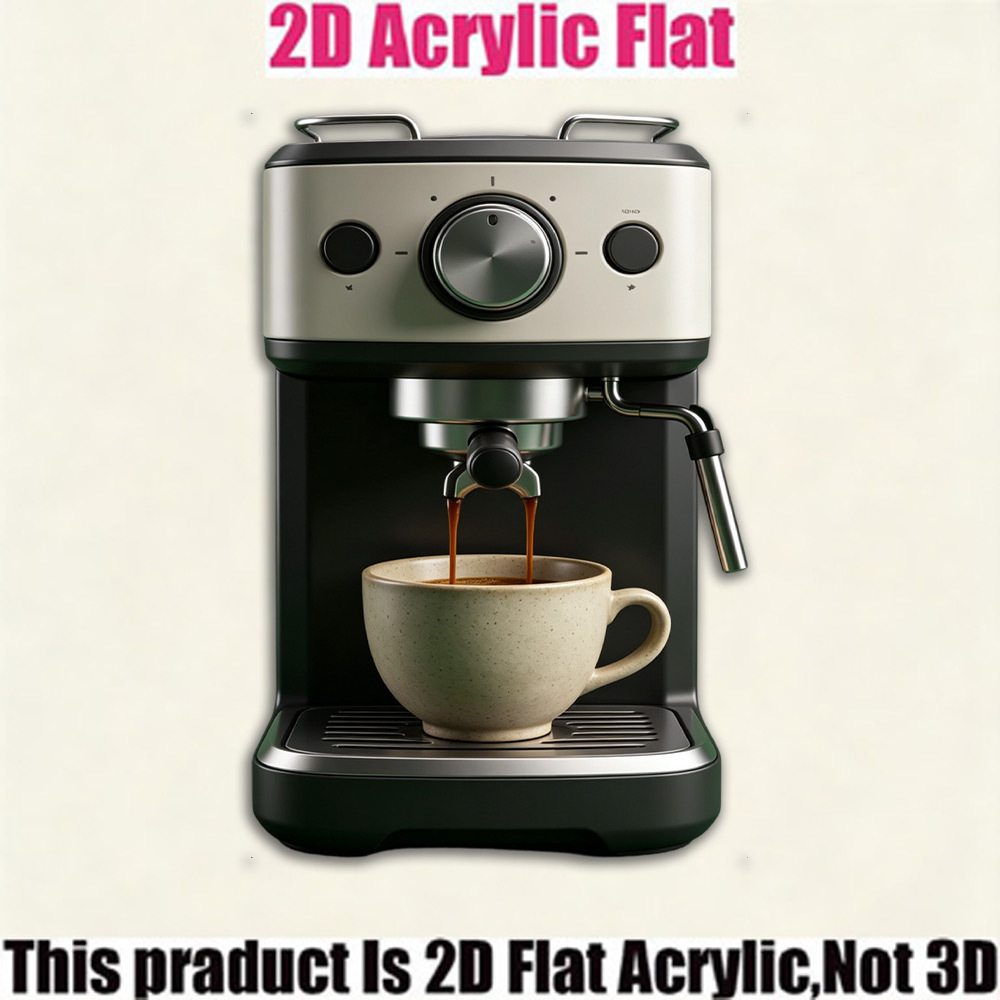 TEMU 1 pièce, grand aimant de réfrigérateur magnétique en acrylique plat 2D, autocollant de frigo créatif pour , et la décoration intérieure, blanc,