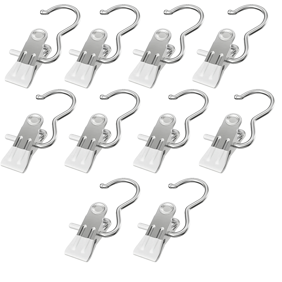 Image of 10 Pants Hangers With Clips - Space Clothes Organizer For Jeans, Shirts, And Hats - Durable For Efficient Closet Management, Closet Organizer | Smooth | Durable Hangers, Clothes Hangers