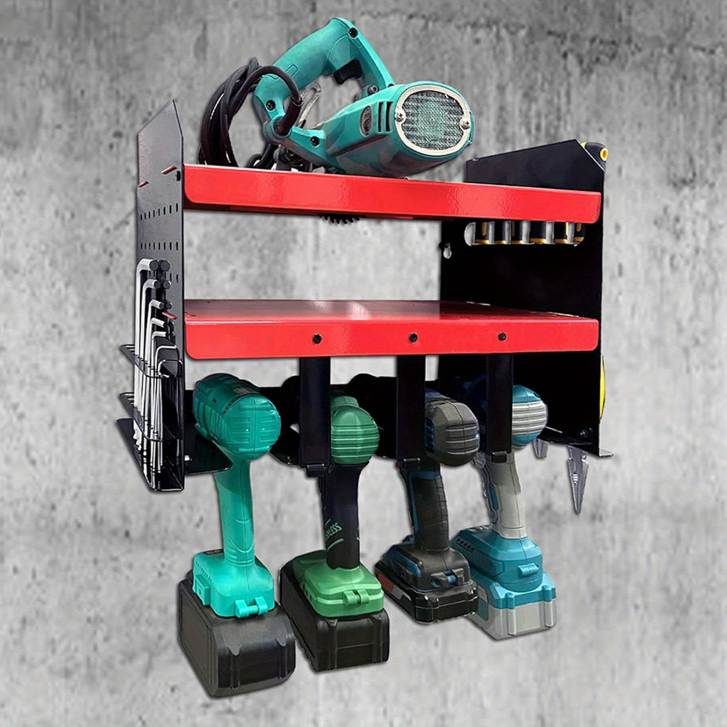 TEMU 'organisation de rangement pour support d'outils, organisateur d'outils à 3 niveaux avec 4 supports d'outils pour perceuse, kg