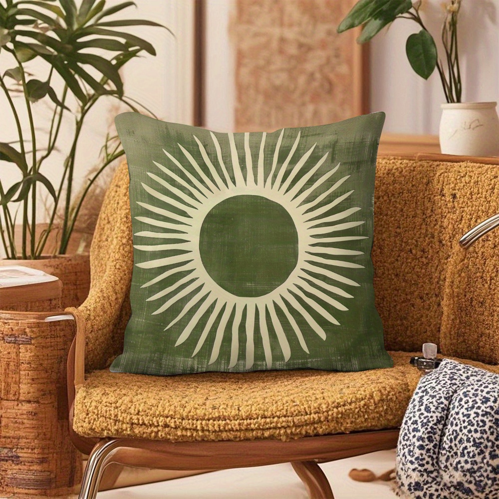 2pcs boho chic sun moon throw pillow covers olive green Temu