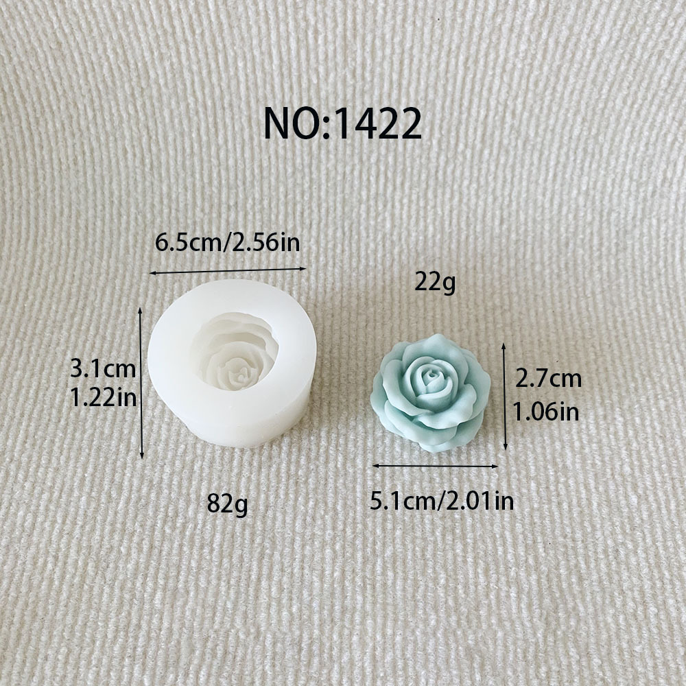 Image of Silicone Mold For Handcrafting Scented Gypsum Candles With Multi-layered Small Rose