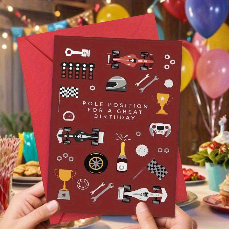 TEMU 1 Unique Train-themed Birthday Card With Envelope - Vibrant , , Party Decorations, And A Gift