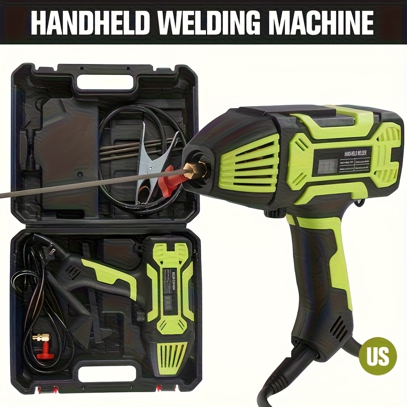 TEMU Mini Portable Handheld Welding Machine, 200amp Portable Arc Handheld Welder Machine With Digital Display Igbt Inverter Variable Current
