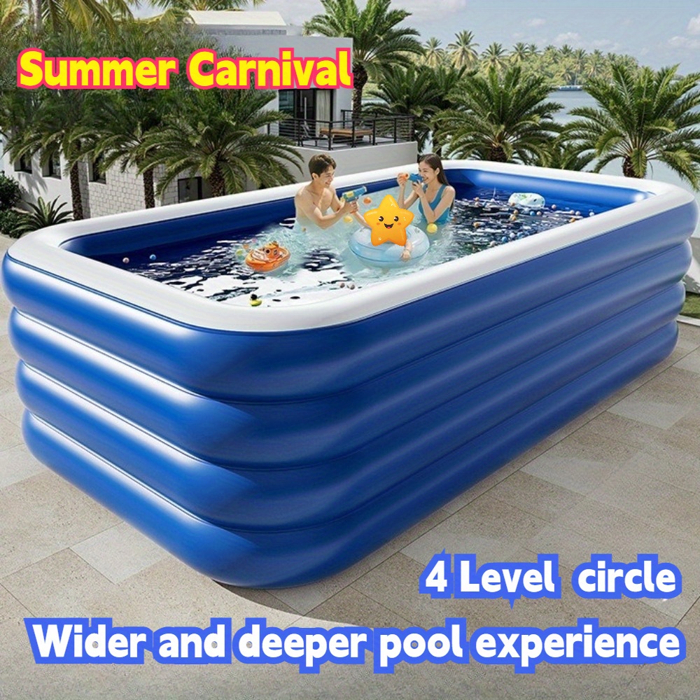 large oval inflatable swimming pool   thick pvc 2 ply to 4 ply multiple sizes foldable for   ideal for outdoor parties and summer fun