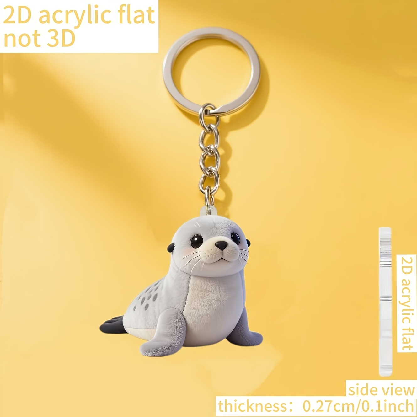 TEMU Piatto 2D, [Piatto 2D] 1 pz Portachiavi in Acrilico con Fochettino, Anello Portachiavi, Ciondolo Portachiavi Decorativo Regalo per le Feste,