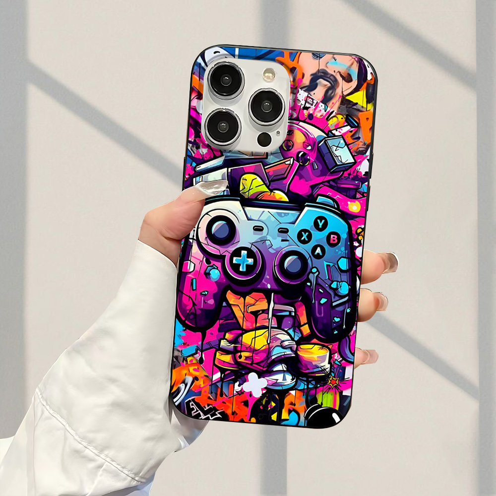 TEMU Creative Gaming Consoles Pattern New Best Seller Classic Creative Largehole Frosted Tpu Soft Protective Case For