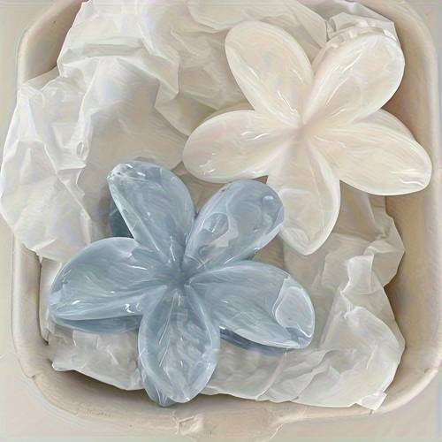 flower hair clip ink texture accessory elegant updo claw clip large hair volume fresh sweet clip for women