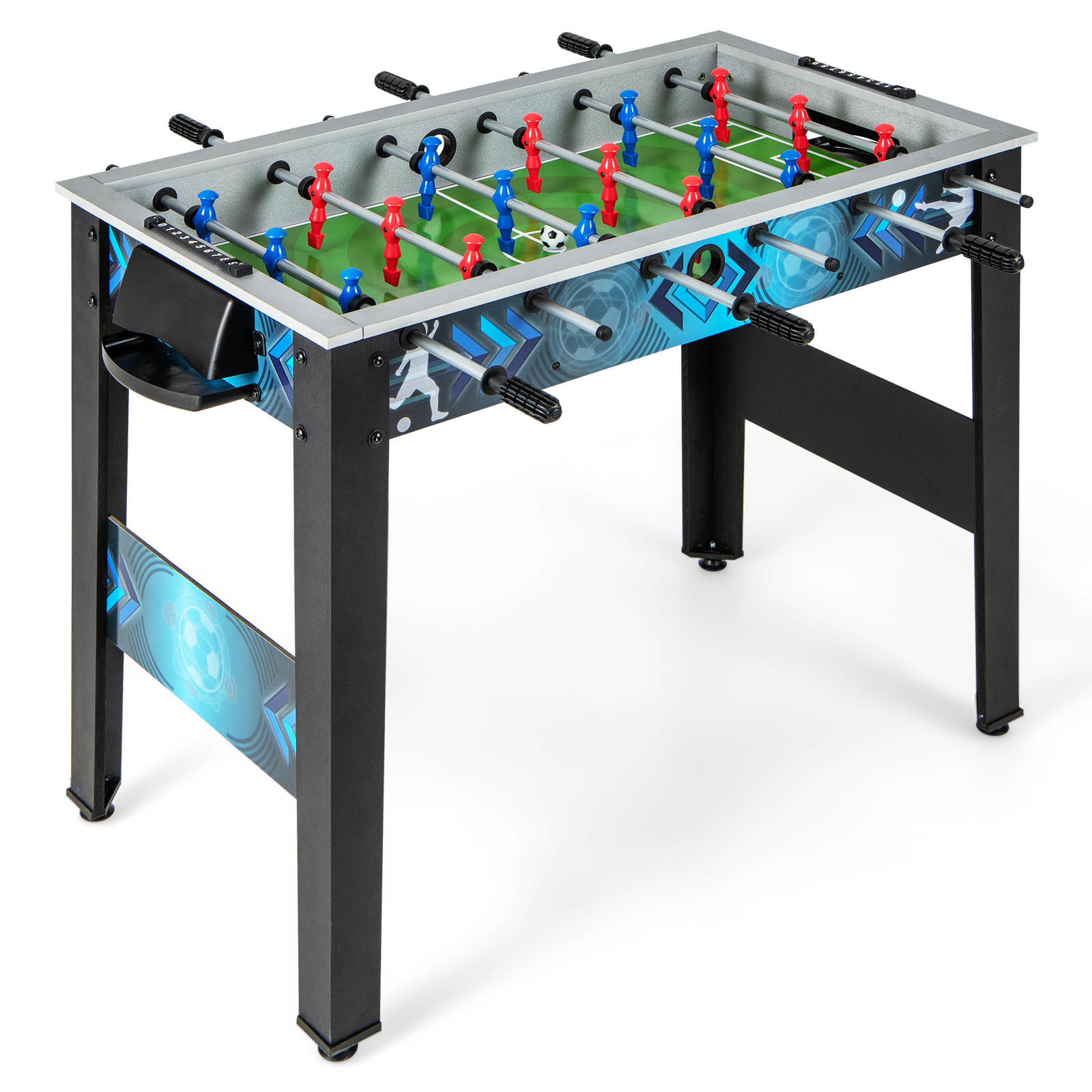 Foot Table, Stable Game With 2 Footballs, Smooth Handle, 18 Realistic Players, Sport Style Painting, Versatile Indoor Foosball Table