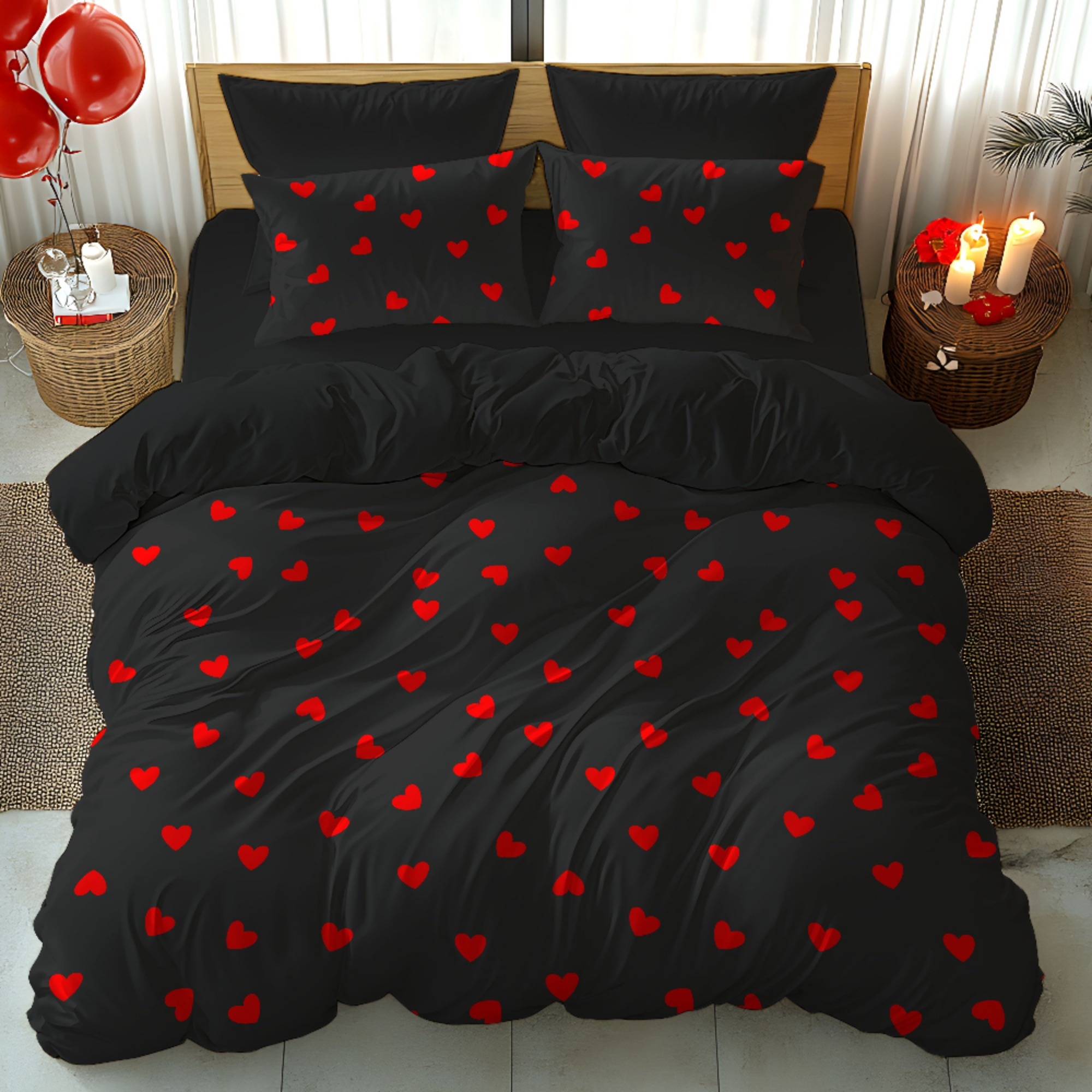 TEMU 2/3pcs Valentine's Day, How Is, Design Pattern, Adopting 3d Three-dimensional Super Soft Fleece Digital Printing Quilt Cover Kit Bedding Without