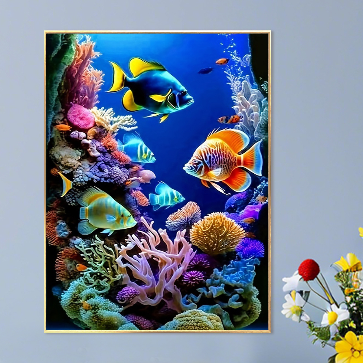 

Room Decor 1pc & Canvas Art Print, 12x16 Inches, Wall Decor For Home, Bedroom, Kitchen, Living Room, Hotel, Cafe, Office - Vibrant Underwater Scene Poster