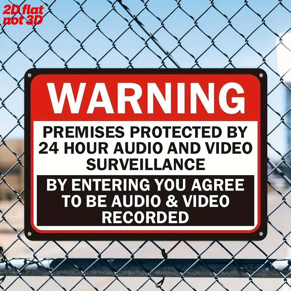 surveillance signs sold on Temu United States
