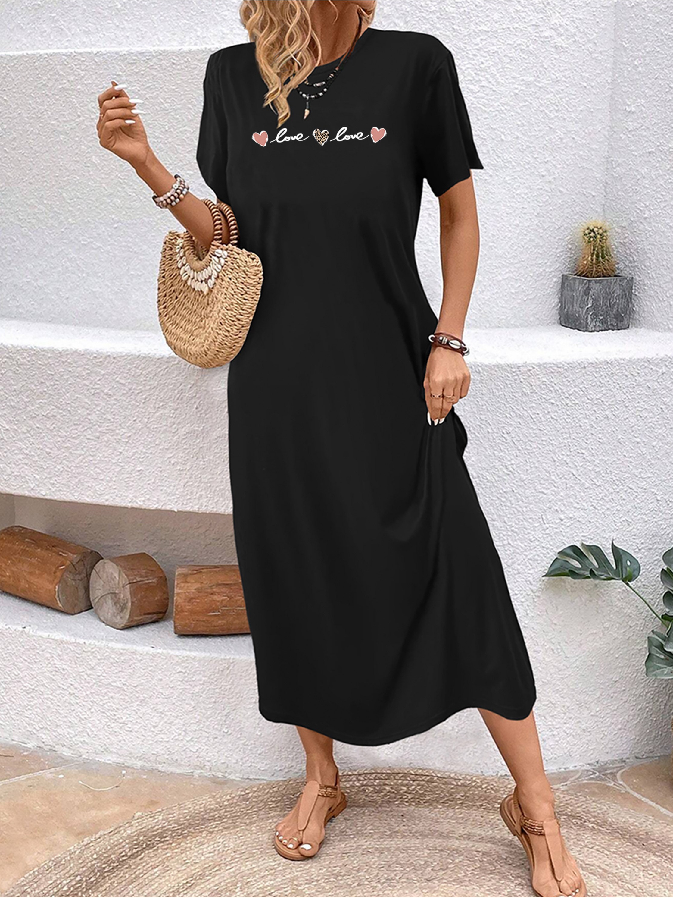 black valentines day dress sold on Temu United States Color:ROYAL BLUE Black Chiffon Maxi Dress 35 Jillian eversole