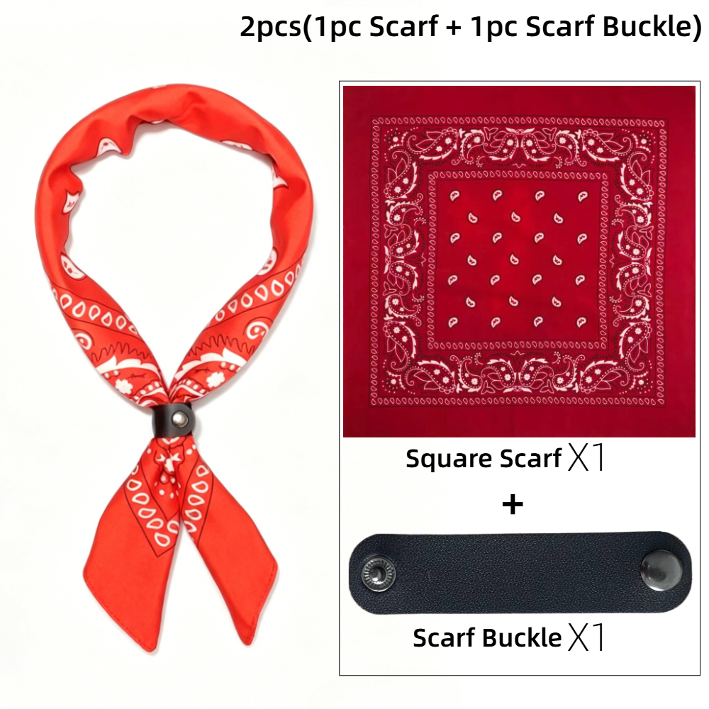 TEMU Print Vintage Bandana, Denim Paisley Headscarf With Square Scarf For -free Use, Perfect As A Headband, Necktie, Ponytail/bun Tie, Or For To A