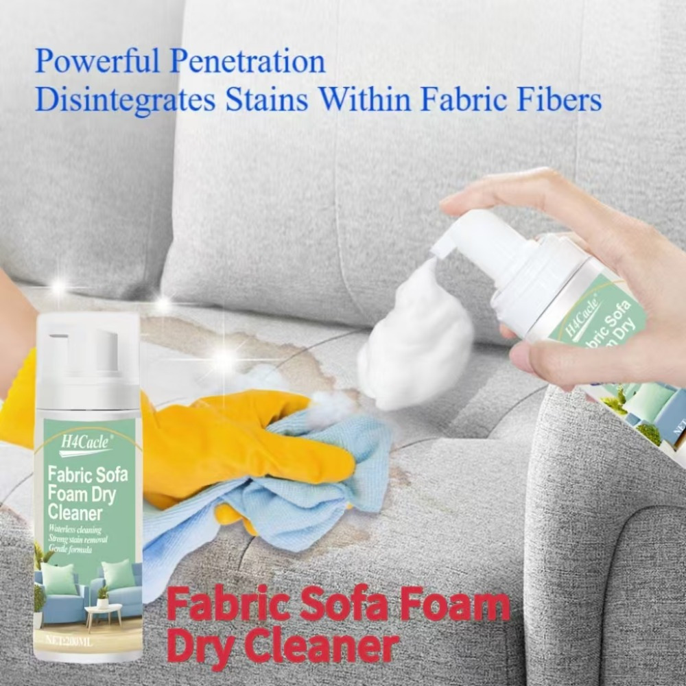 1pc   fabric sofa foam dry cleaner multi functional stain remover for clothing carpet curtain no water needed powerful   disintegrates stains safe for fabrics cleaning solution sofa details 0