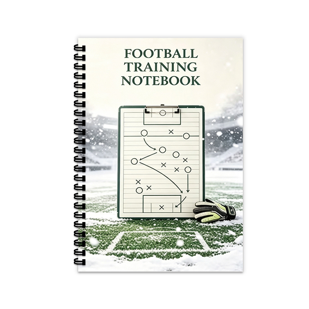 TEMU Carnet d'entraînement de football professionnel 1 pièce, couverture de tactique de enneigé, parfait pour tactique, les journaux de match, les