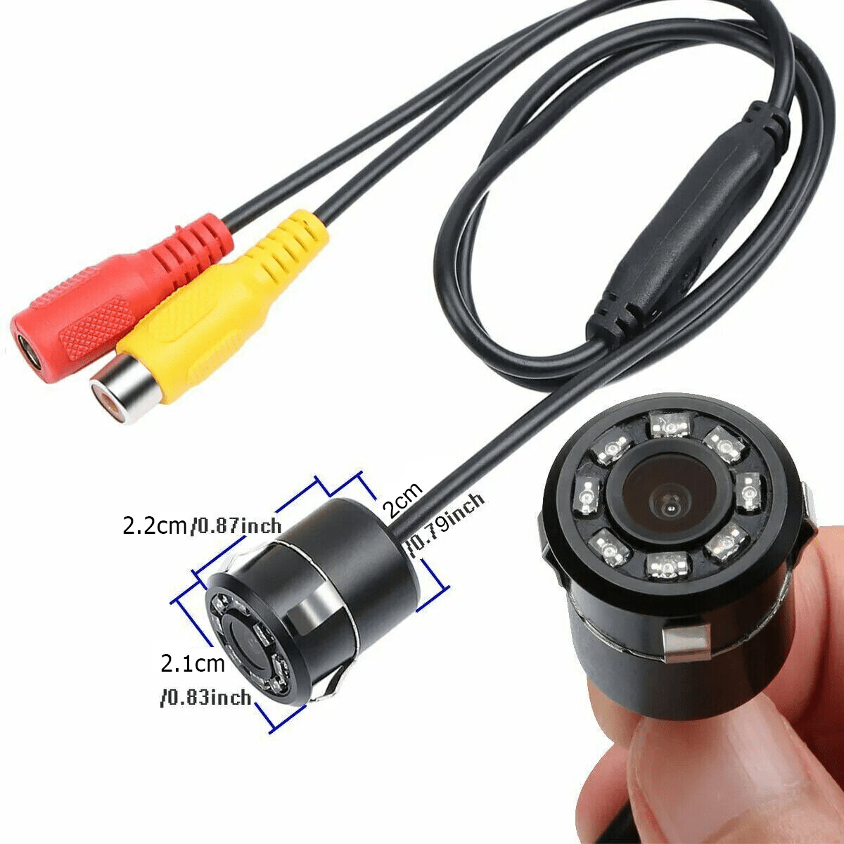 camera de spate pentru mașină skshicpc,   8 lumini led, vedere nocturnă clară, ușor de instalat, ocupă spațiu, stil - potrivit pentru sedane, suv-uri, camionete - nu necesită baterii. Detaliile articolului 2